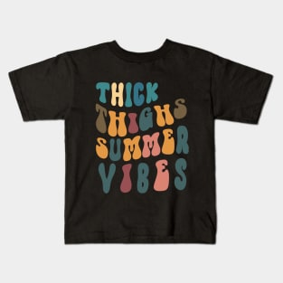 Thick thighs summer vibes Retro Kids T-Shirt